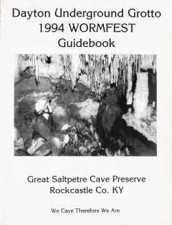 Dayton Underground Grotto 1994 Wormfest Guidebook Cover
