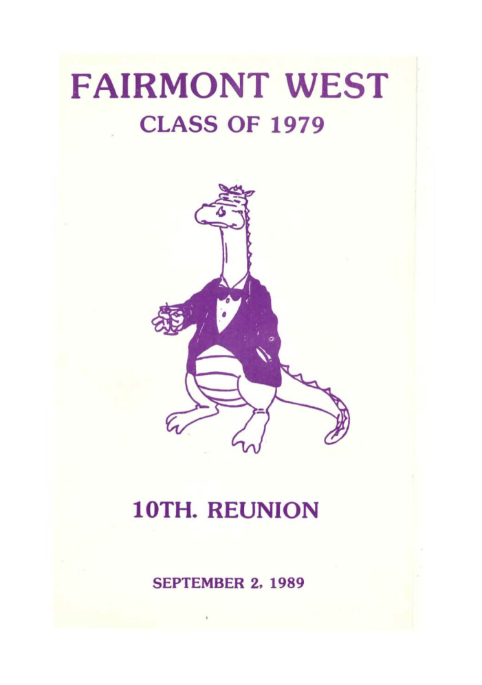 Kettering Fairmont West Class 1979 10th Reunion Memory Book Cover 