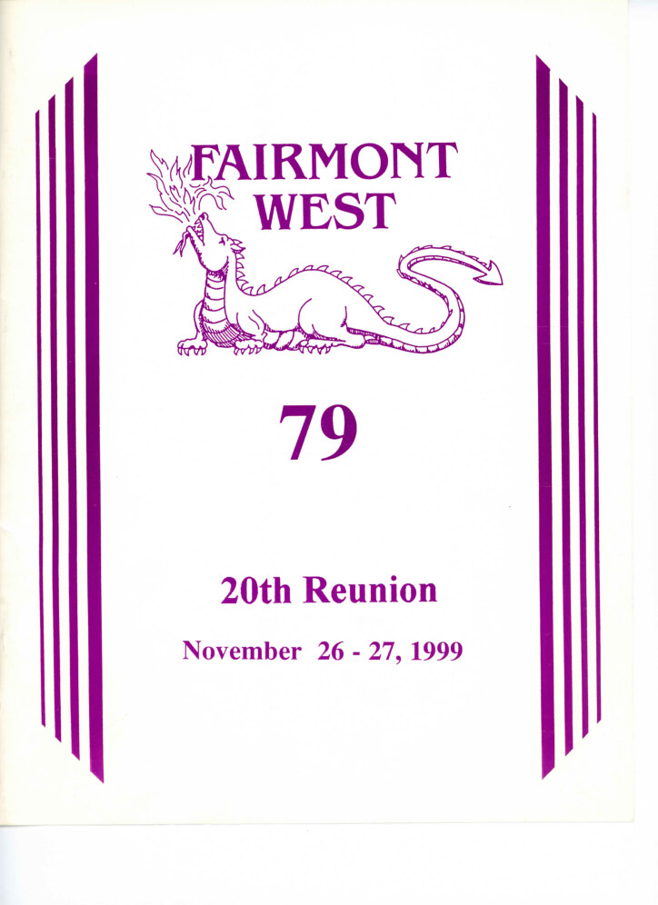 Kettering Fairmont West Class 1979 20th Reunion Memory Book Cover 