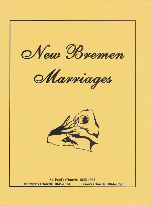 New Bremen Ohio Marriages Cover