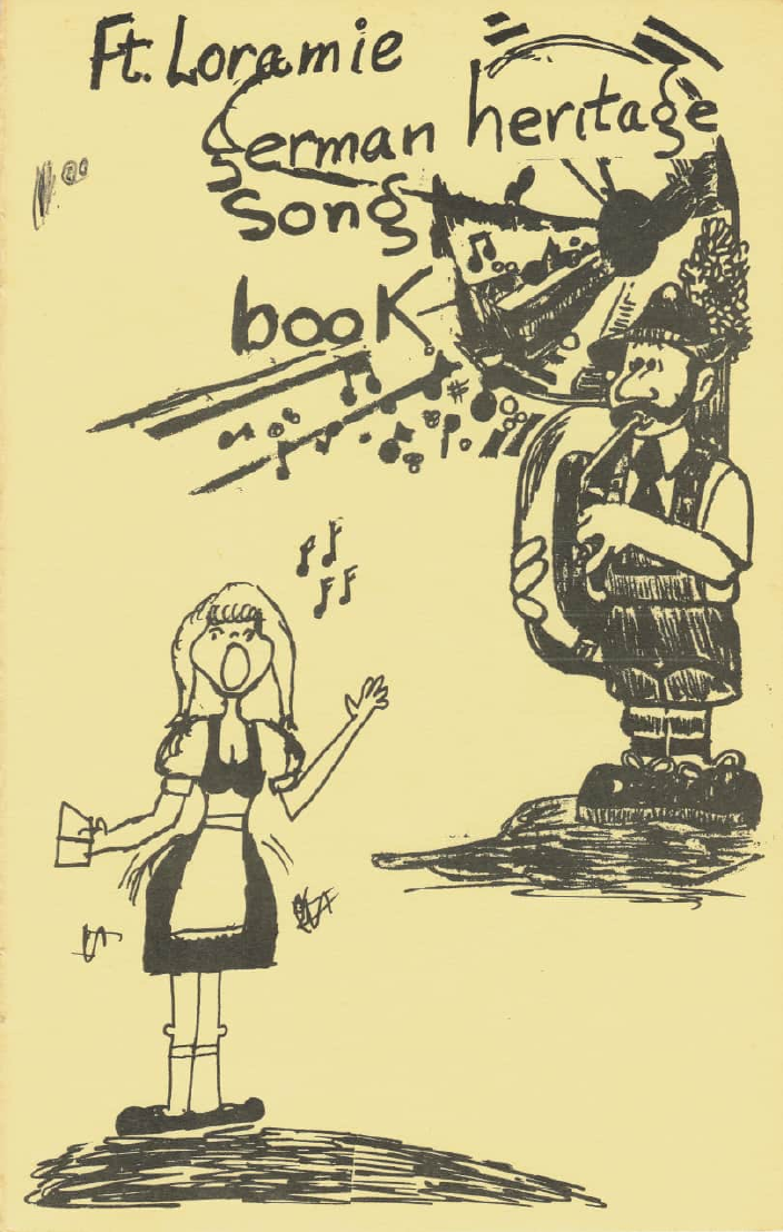 Hand-drawn cover of the Ft. Loramie German Heritage Song Book