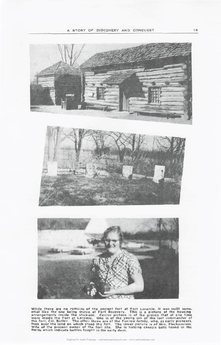Log structures and graves near the fort site