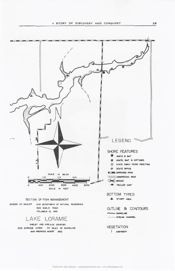 Detailed Lake Loramie map