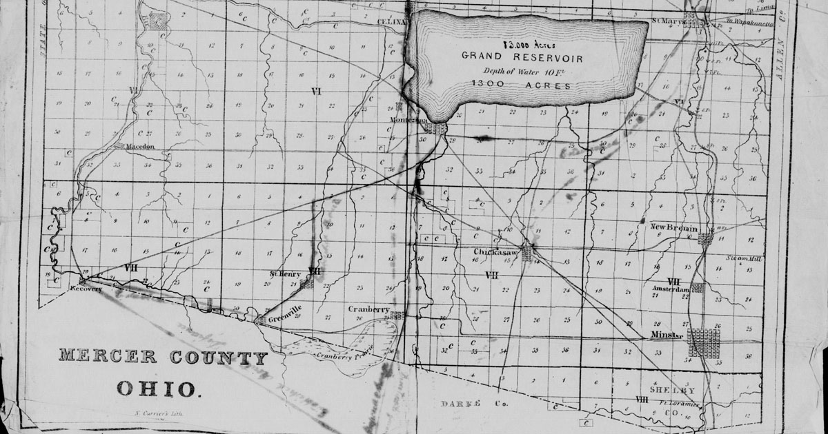 Mercer County, Ohio post office records preview