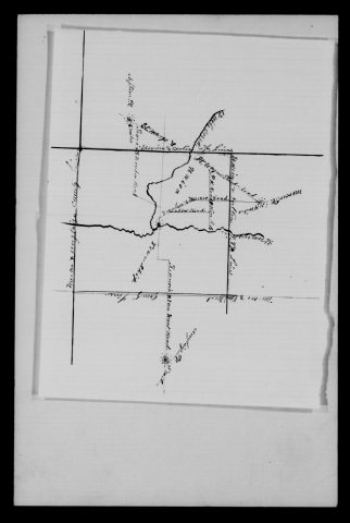 Original filename: M1126-460-0475.jpg
Image filename: M1126-460-0475-Mendon.jpg
Post office / subject: Mendon

Readable information (selective summary):
Hand-drawn supporting regional map, sideways. Mendon, Mercer, Celina, Neptune, Auglaize, St. Marys River, Twelve Mile Creek, Union Township, county lines and roads labeled.

Reading notes: This is a visual reading and selective summary, not a full transcription. Unclear readings are marked uncertain, tentative, faint, or with a question mark. Office names on blank reverse sides may be identified from adjoining records as stated above.